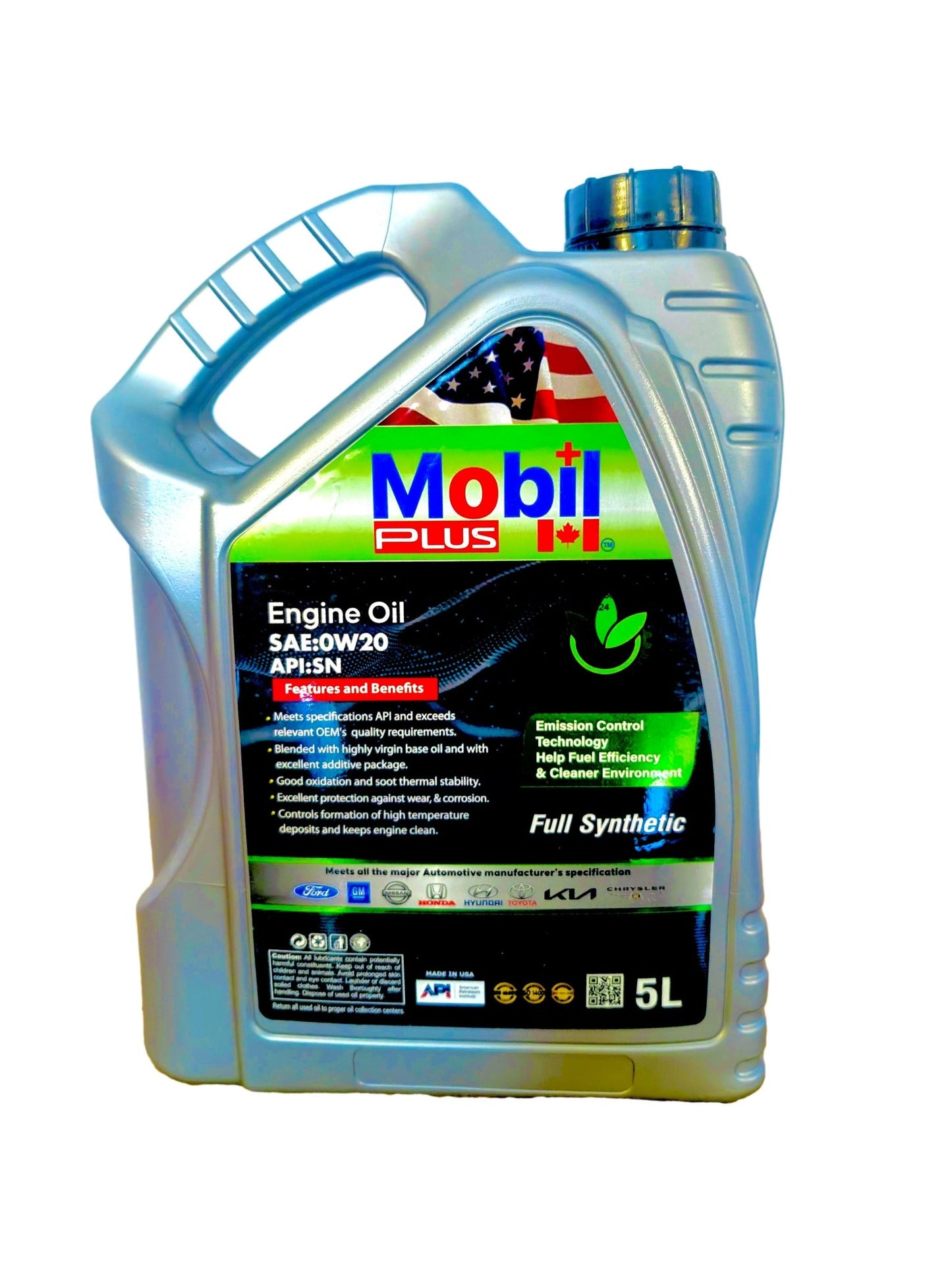SAF 0W - 20 (ECO) API SN Full Synthetic Engine Oil 5L - Peak Performance Oils