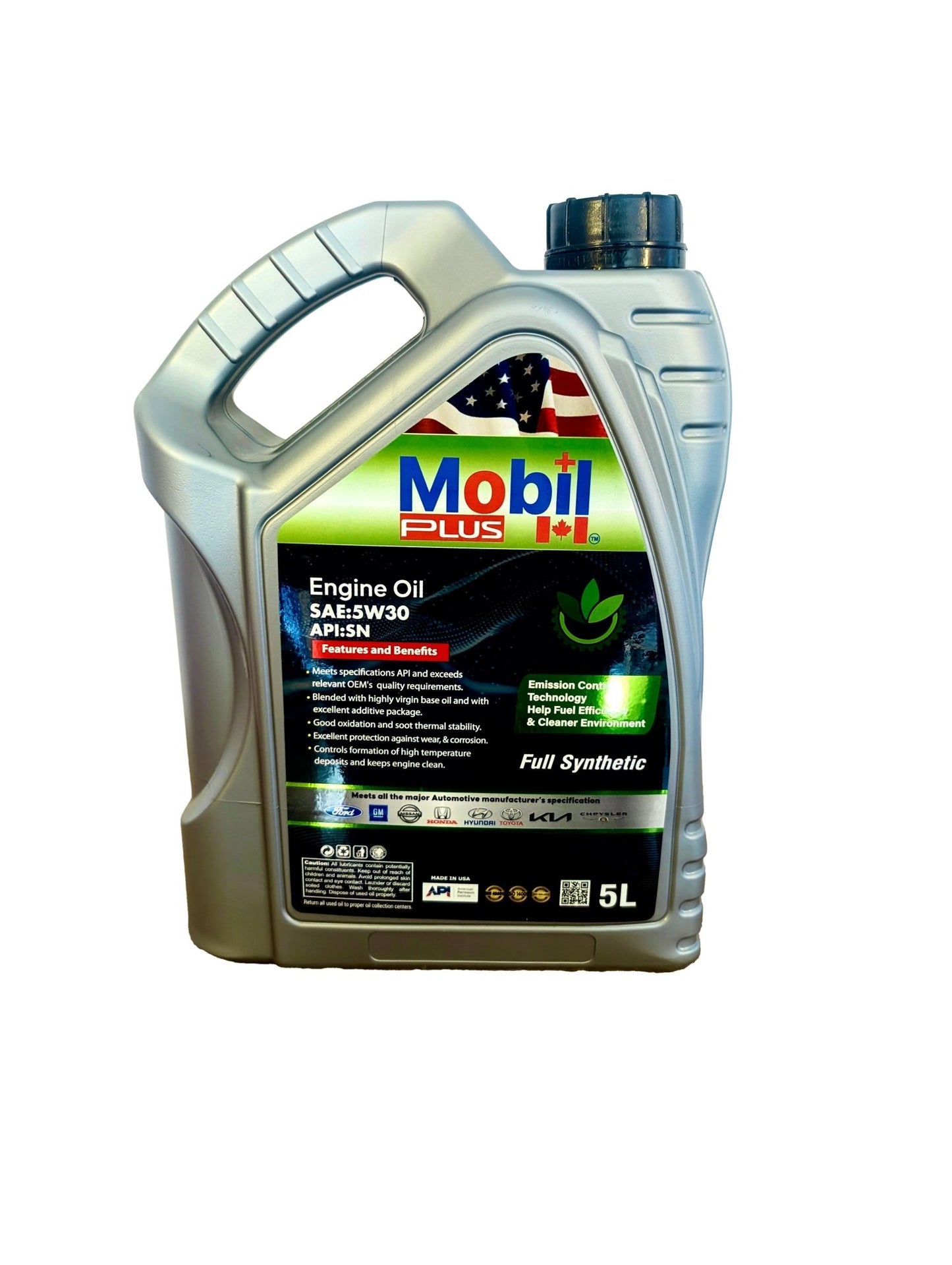 SAF 5W - 30 (ECO) API SN Full Synthetic Engine Oil 5L - Peak Performance Oils